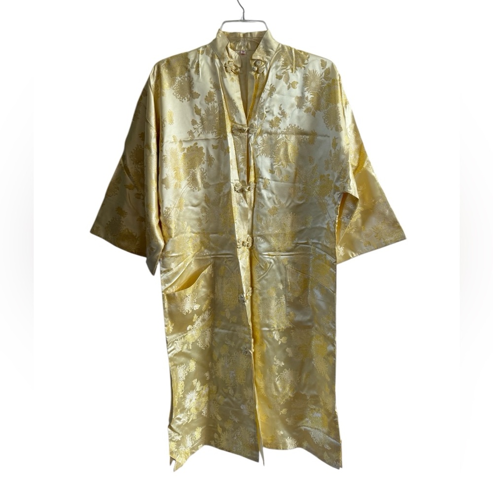 Vintage Yellow Silk Kimono